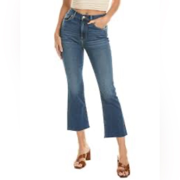 7 For All Mankind Denim - 7 For All Mankind NWT Sz 26 High Waist Slim Kick Flair Jean, Raw Edge Hem